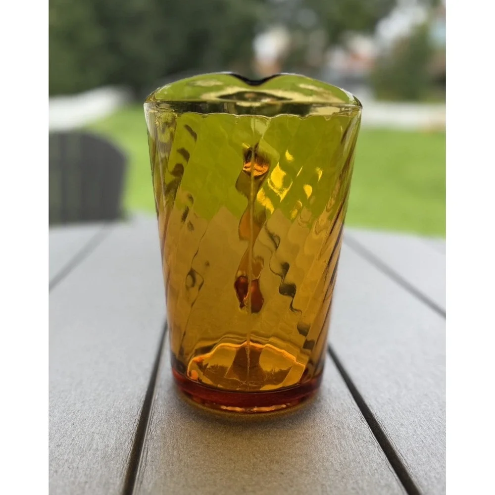 Vintage Hazel-Atlas Glass 2qt Pitcher Diamond Optic Pattern